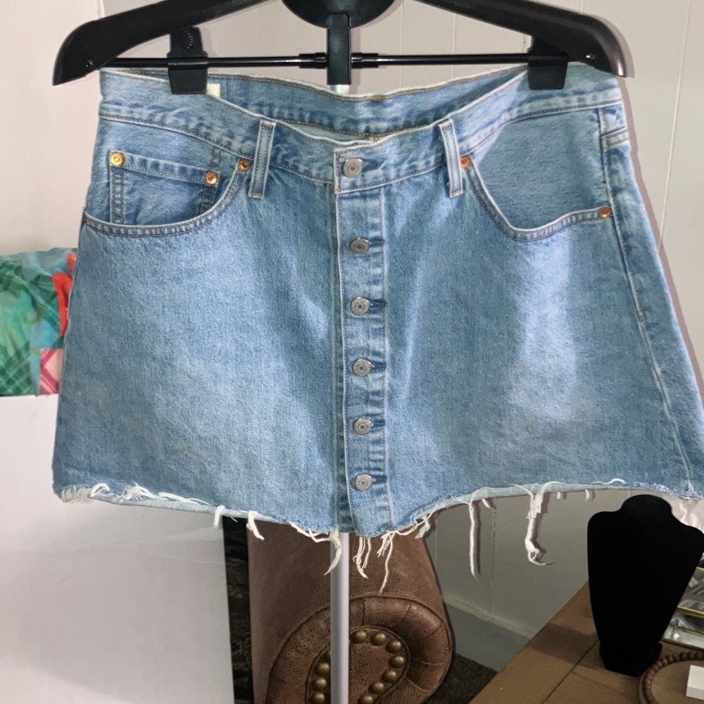 Levi's Light Blue Denim Mini Skirt